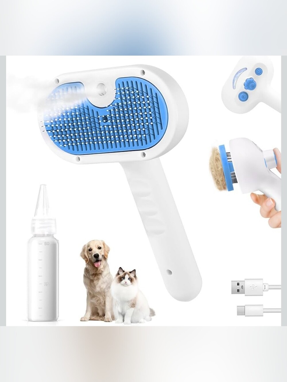 Pet Steam Grooming Slicker Brush, NIB
